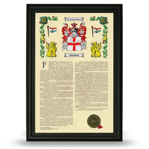 Horstman Armorial History Framed - Black