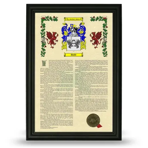 Hoyle Armorial History Framed - Black
