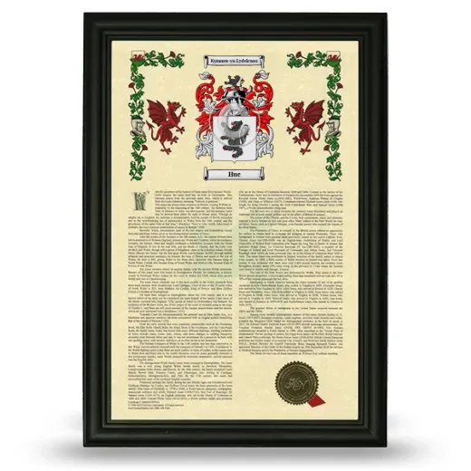 Hue Armorial History Framed - Black