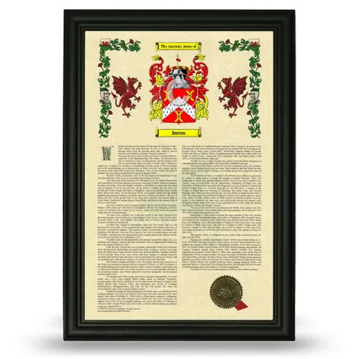 Ineon Armorial History Framed - Black