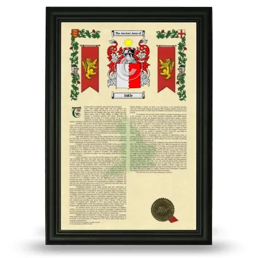 Inkly Armorial History Framed - Black