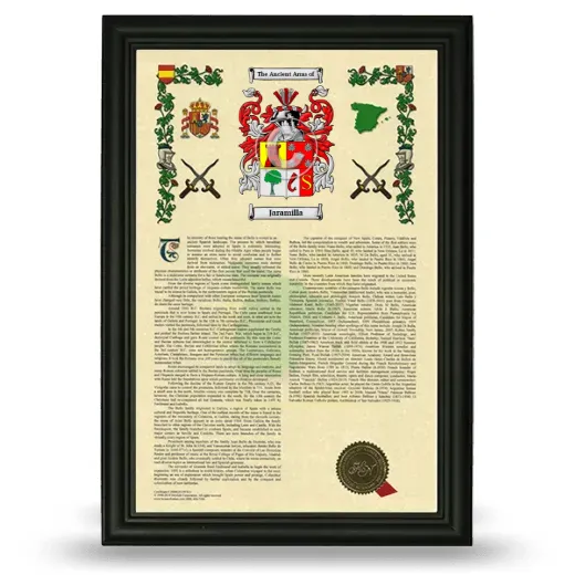 Jaramilla Armorial History Framed - Black