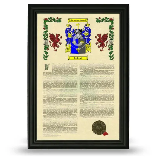 Jenkynd Armorial History Framed - Black