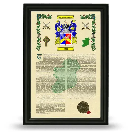 Kaal Armorial History Framed - Black