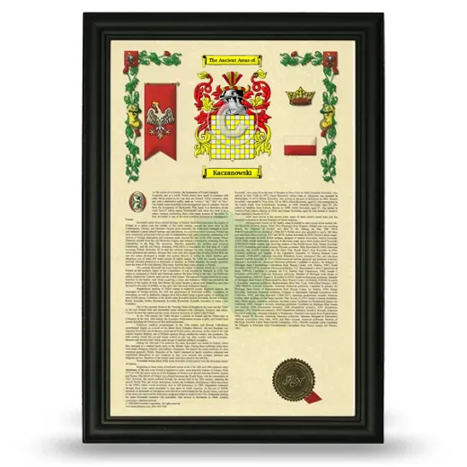 Kaczanowski Armorial History Framed - Black