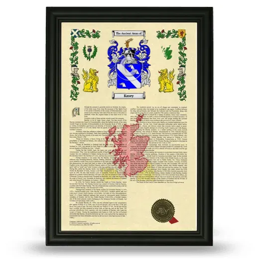 Kasey Armorial History Framed - Black