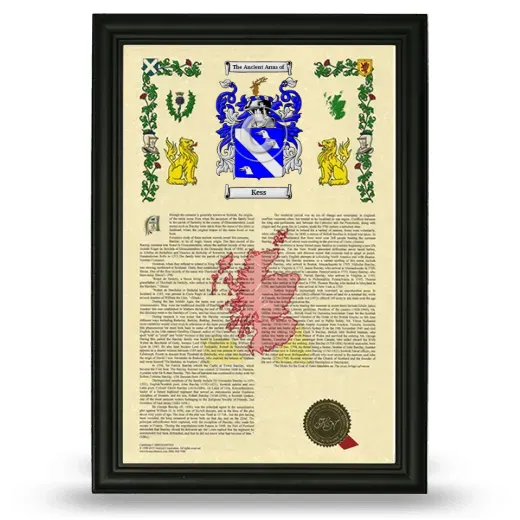 Kess Armorial History Framed - Black