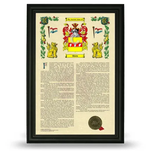 Kisen Armorial History Framed - Black