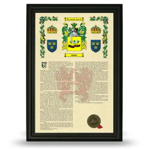 Linner Armorial History Framed - Black