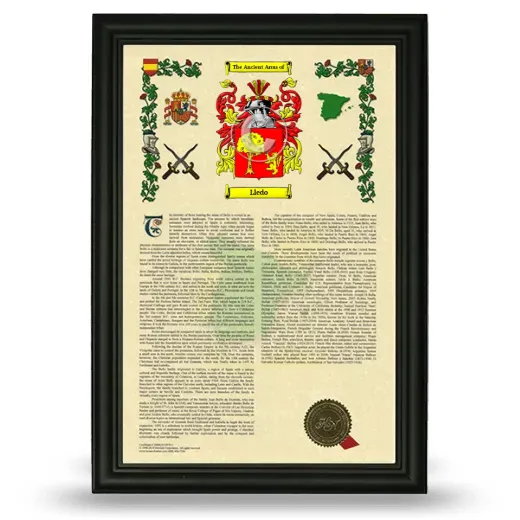 Lledo Armorial History Framed - Black