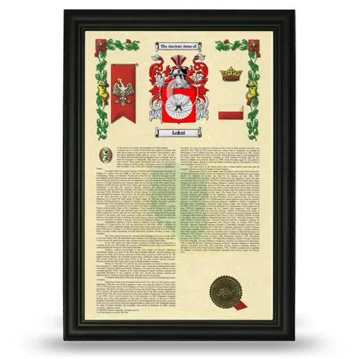 Lokai Armorial History Framed - Black