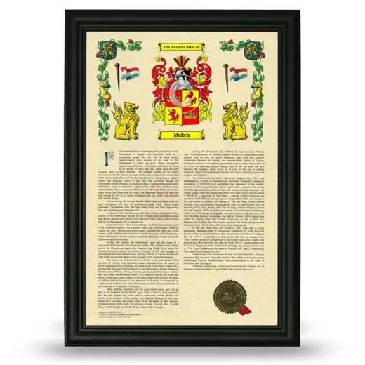 Maken Armorial History Framed - Black