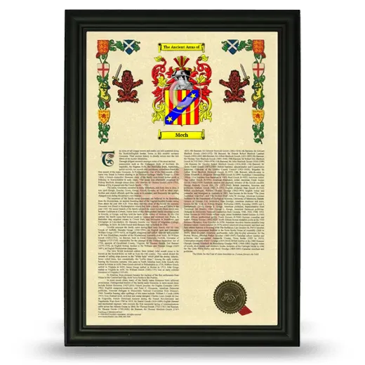 Mech Armorial History Framed - Black