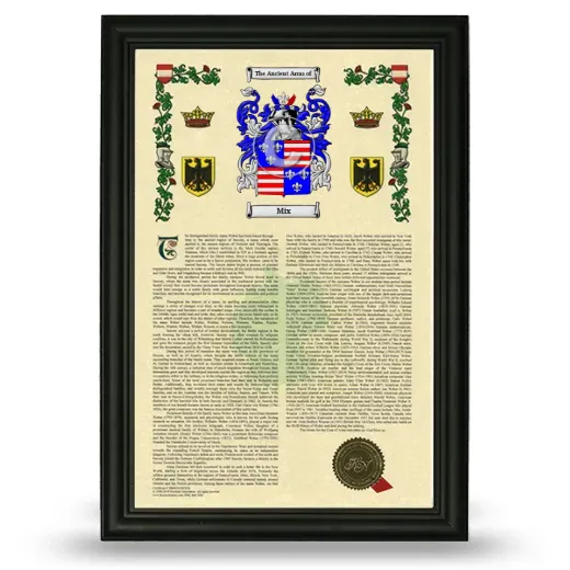 Mix Armorial History Framed - Black