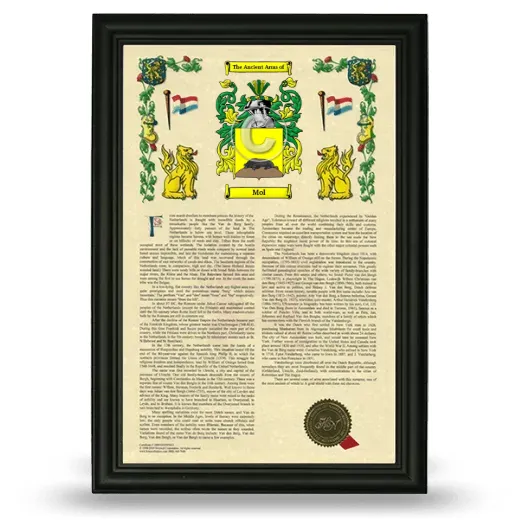 Mol Armorial History Framed - Black