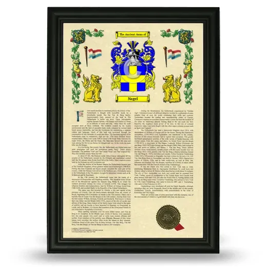 Nagel Armorial History Framed - Black
