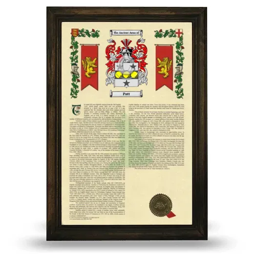 Patt Armorial History Framed - Brown