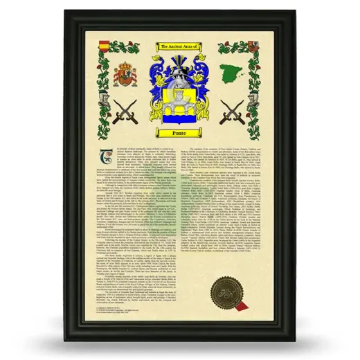 Ponte Armorial History Framed - Black