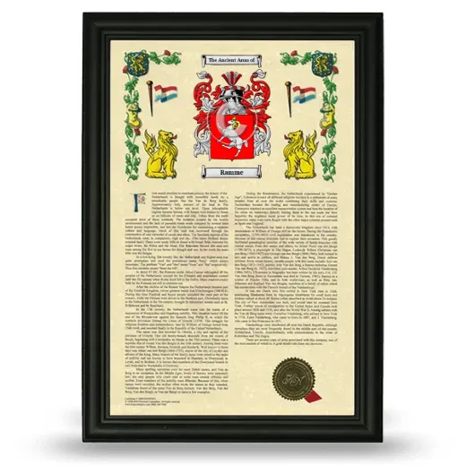Ramme Armorial History Framed - Black