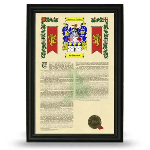 Rathbourne Armorial History Framed - Black
