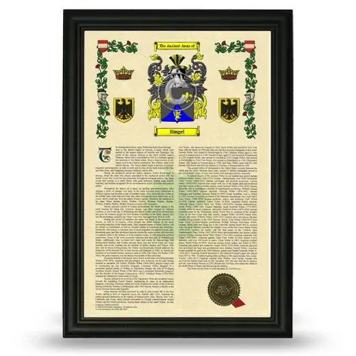 Ringel Armorial History Framed - Black