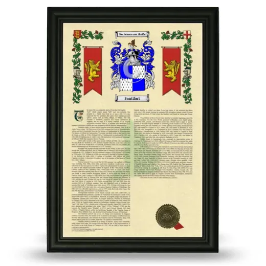 Santifart Armorial History Framed - Black