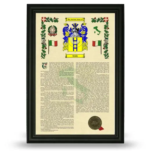 Scala Armorial History Framed - Black