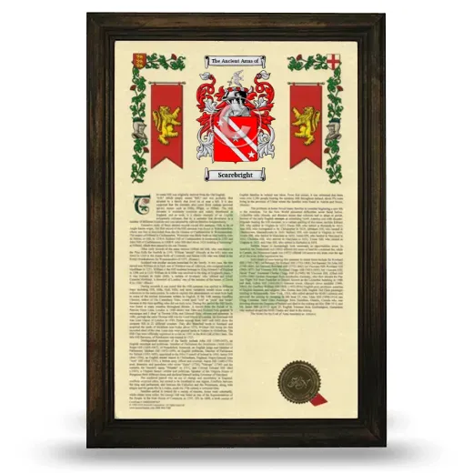 Scarebright Armorial History Framed - Brown