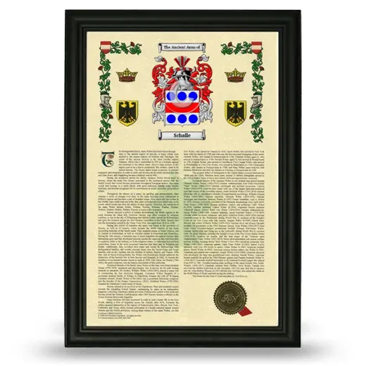 Schalle Armorial History Framed - Black