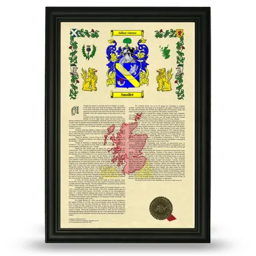 Smallet Armorial History Framed - Black