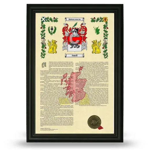 Smoll Armorial History Framed - Black