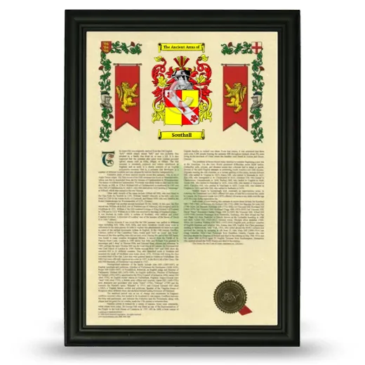 Southall Armorial History Framed - Black