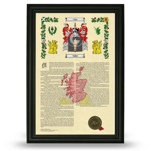 Tales Armorial History Framed - Black