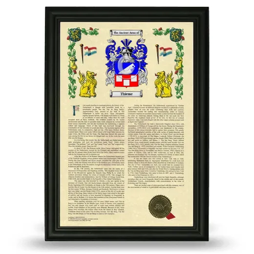 Thieme Armorial History Framed - Black