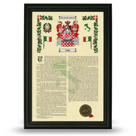 Tome Armorial History Framed - Black