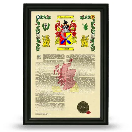 Torrent Armorial History Framed - Black
