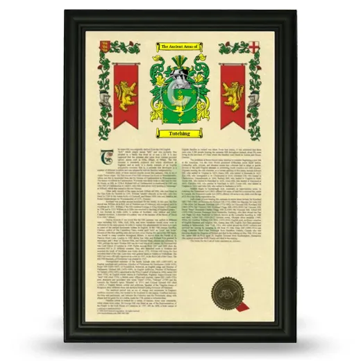 Tutching Armorial History Framed - Black