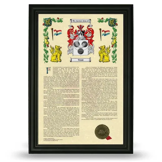 Vessi Armorial History Framed - Black