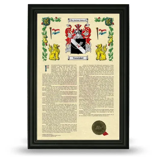 Voswinkel Armorial History Framed - Black