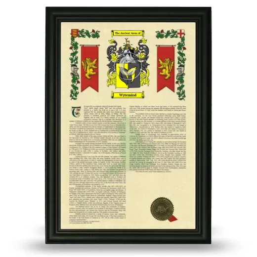 Wytemind Armorial History Framed - Black
