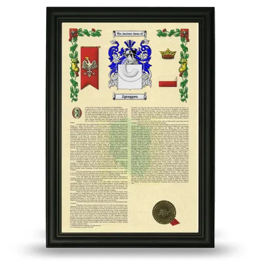 Zgraggen Armorial History Framed - Black