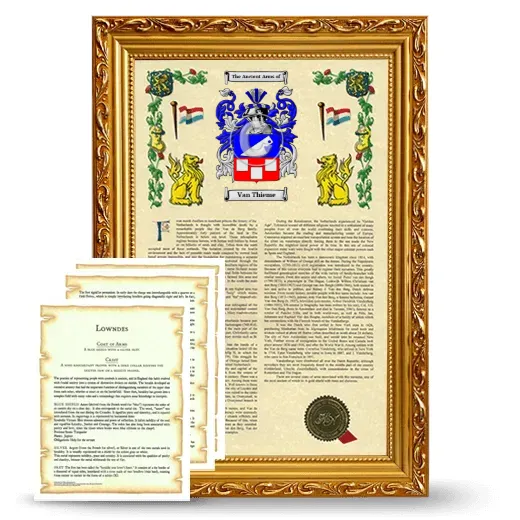 Van Thieme Framed Armorial History and Symbolism - Gold