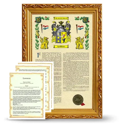 Apeldoorn Framed Armorial History and Symbolism - Gold