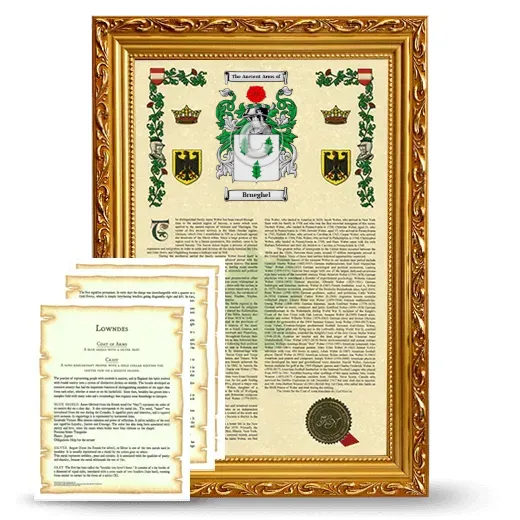 Brueghel Framed Armorial History and Symbolism - Gold