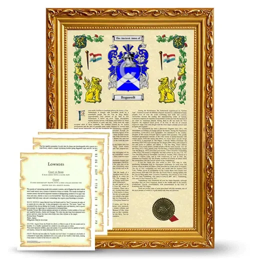 Bugaerdt Framed Armorial History and Symbolism - Gold