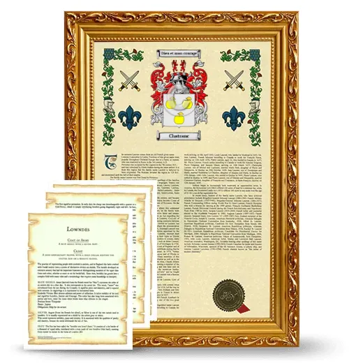 Chatranc Framed Armorial History and Symbolism - Gold