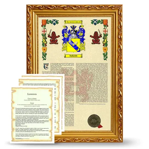 Dalkeith Framed Armorial History and Symbolism - Gold