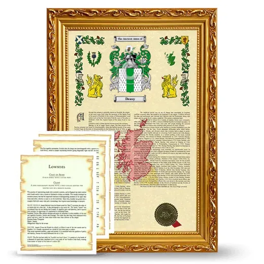Deasy Framed Armorial History and Symbolism - Gold