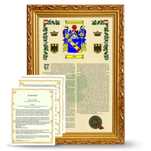 Eck Framed Armorial History and Symbolism - Gold