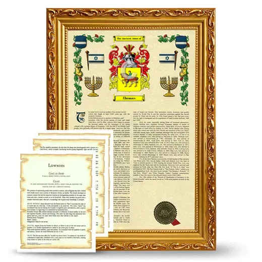Ehrman Framed Armorial History and Symbolism - Gold